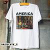 HOT! America Band Unisex White T-shirt Size S-5XL