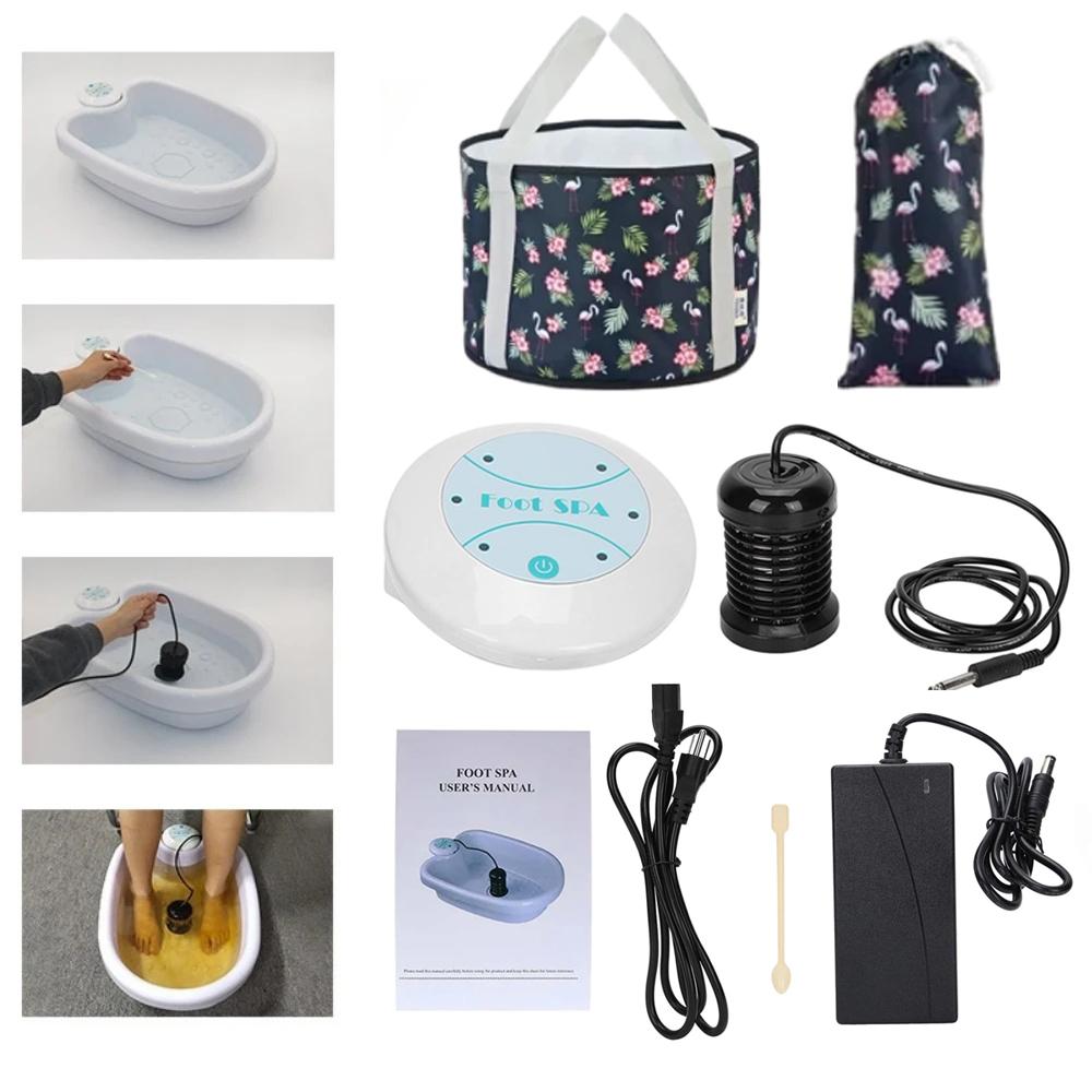 Foot Detox Ionic Spa Machine Ionic Detoxifier Mini Foot Bath for Home Use Massage To Relax Muscle Pain Water Health Foot Massage