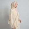 Mesh Thin Floral Headscarf Embroidery Muslim Headscarf Sweet Flower Shawl  Women