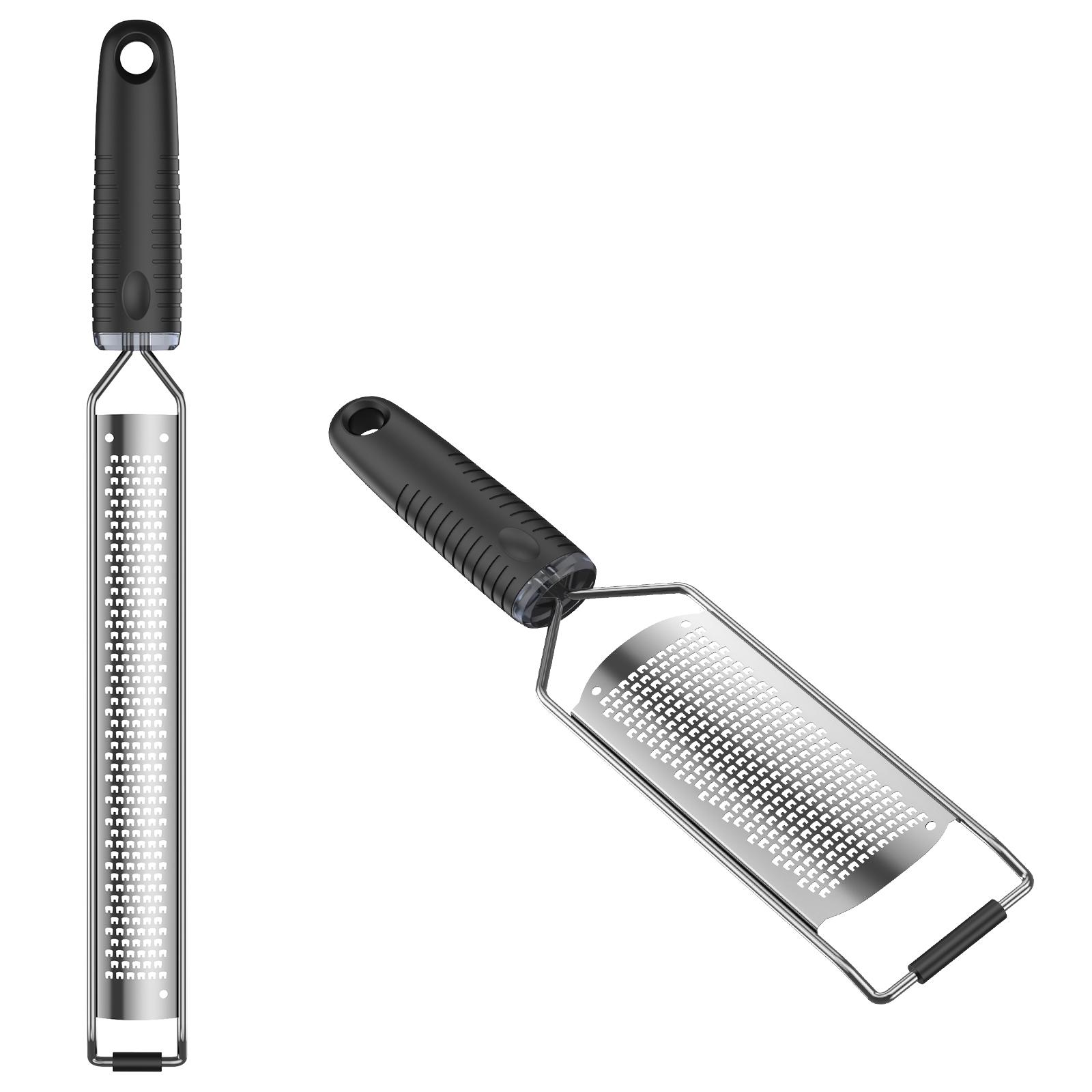 

2/4/8Pcs Stainless Steel Cheese Grater Handheld Fruit Vegetable Grater Long/Wide Style Zesters with TPR Handle Kitchen Gadgets