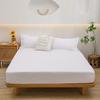 Washed Cotton Fitted Sheet Mattress Protector Non-Slip Bed Cover Pillowcase Set Modern Minimalist