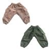 Obitsu 11 OB11 Size Outfit for Obitsu Doll 11cm Body, Cargo Pants, Workwear Pants, Loose Fit, 5 Colors (Green + Beige)