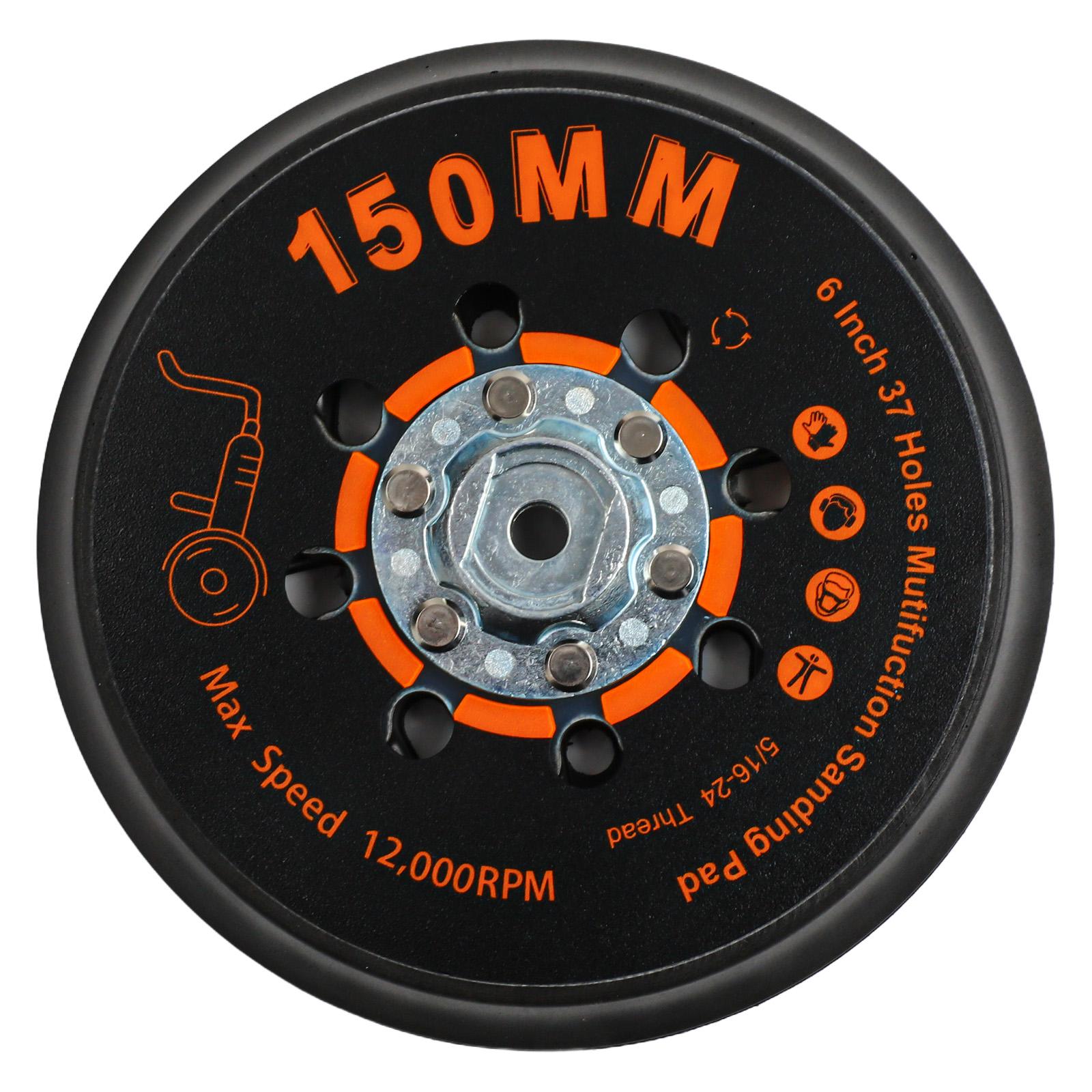 

1 Pcs 150mm Sander Backing Pad 37 Holes Sanding Disc For Orbital Sander Grinding Pad Metal Polishing Disc Accessories