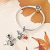 Gold Plated Charm Bead Charms Copper Authentic Fall Maple Leaves Sunflower Charm Bead Charms Pendant Compatible With Bracelets Diy Woman Jewellery Mak