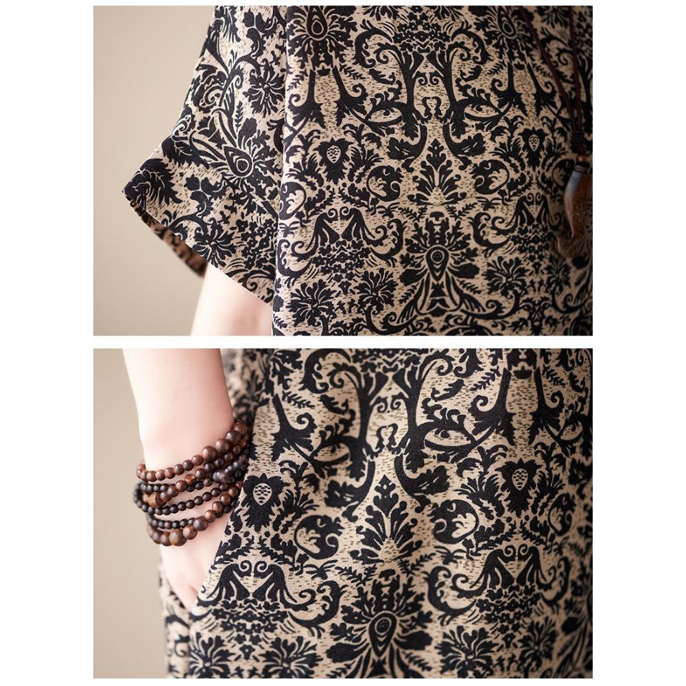 Summer Retro Loose Women's Mid Length Dress