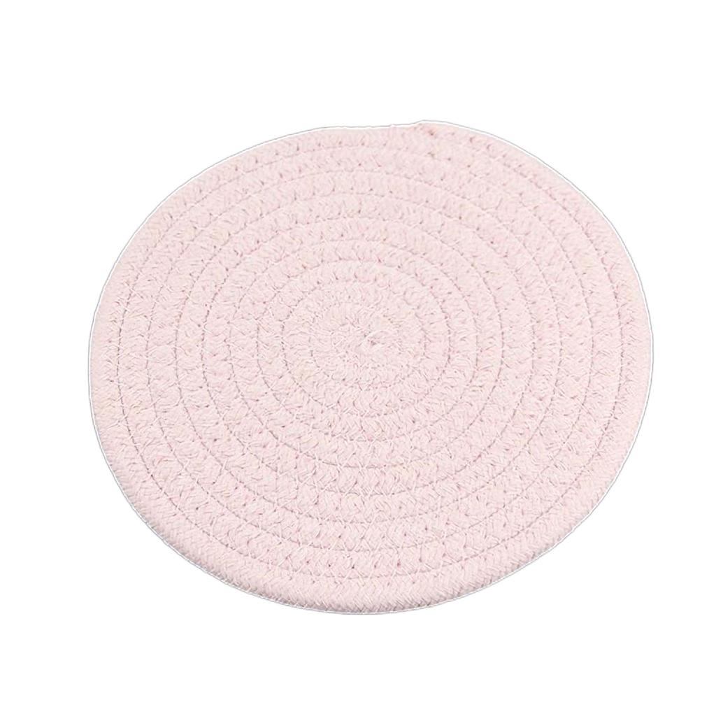 1/3pcs  Cup Mat Cotton Thread Woven Coaster Round Placemats Drink Hot Pads Mats Absorbent Scald-Proof Drink Coaster