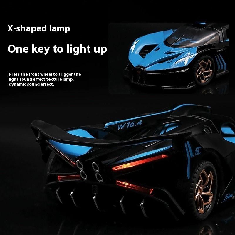 1:32 Supercar Sports Car Alloy Metal Diecast Vehicle Model Sound & Light Desktop Collection Hobby Ornaments Gifts