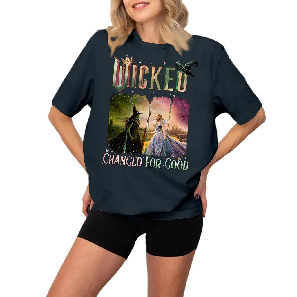 Damen Modisches Und Lässiges Langarm Bedrucktes Kurzarm-Oberteil