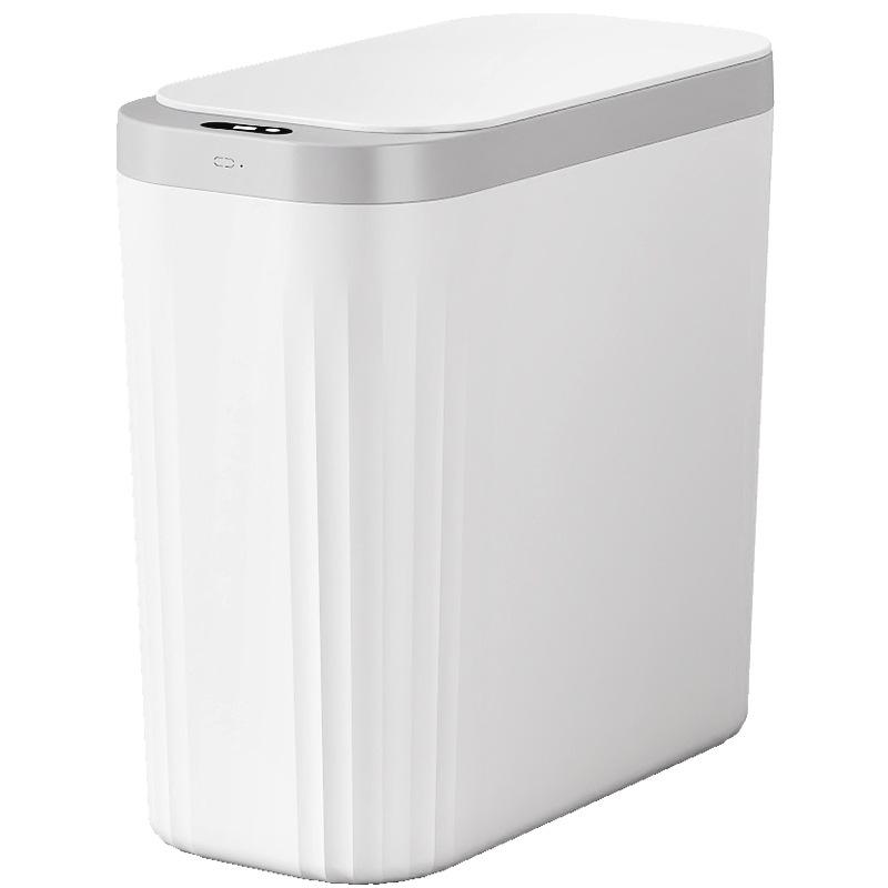 Smart Large-Capacity Trash Can with Lid for Bathroom, Toilet, Kitchen, and Living Room