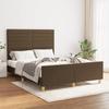VidaXL Bed Frame with Headboard Dark Brown 140x200 Cm Fabric3125141