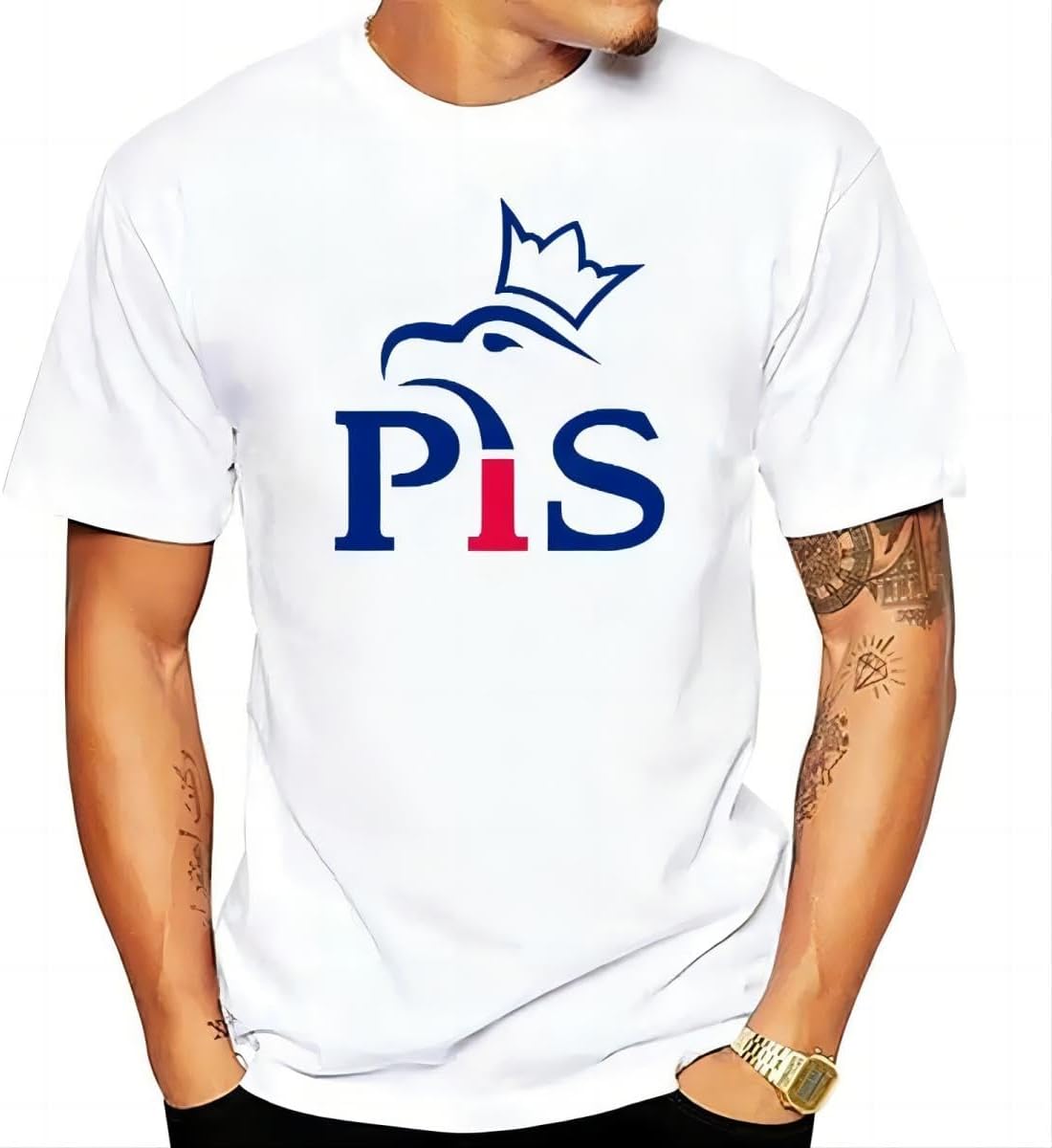 PIS prawo i sprawiedliwosc Koszulka Polska partia Polish kaczynski t Shirt S белый