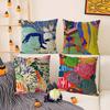 H-Henri M-Matisse Painting Pillow Case Home Dorm Chair Back Short Plush Double-Sided Printing Office Nap Time Cushion Cover