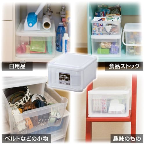 Tenma (Tenma) Simple Small Item Storage Case with Visible Contents, Made in Japan, Plexi Case, Stackable Storage Box with Drawers, Clear Case, Color: