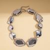 Acrylic Oval Diamond Ring Bracelet Earrings Necklace Accessories Women's Clavicle Chain Versatile Necklace