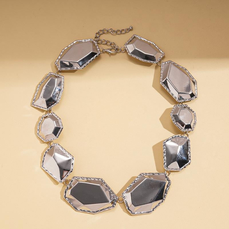 Acrylic Oval Diamond Ring Bracelet Earrings Necklace Accessories Women's Clavicle Chain Versatile Necklace