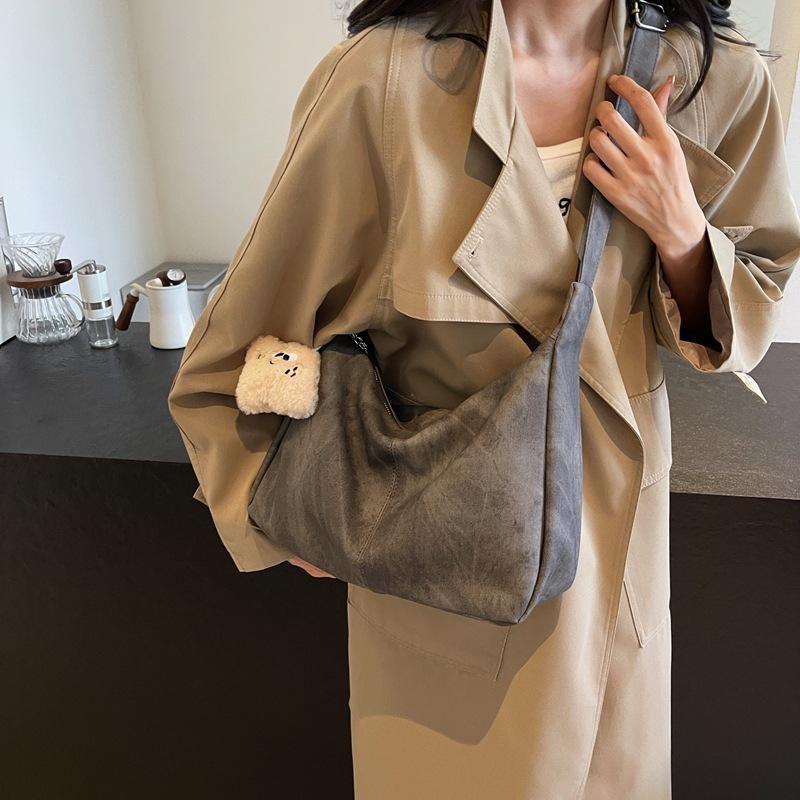 Modische Retro-Tragetasche Damen Nische Pendeln Großraum Umhängetasche Ausländischer Stil Studentin Unterricht Schultertasche