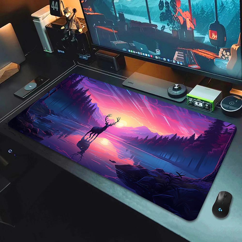 Fantasy Cherry Blossom Tree Mouse Pad Large Computer Keyboard Pads Anime Game Mousepad Game Mats Amazing Landscape XXL Desk Mat