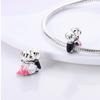 Original New Copper Little Bear Girl Pendantt Fit Pan Bracele Diy Beads For Women Birthday Fine Jewelry Gift