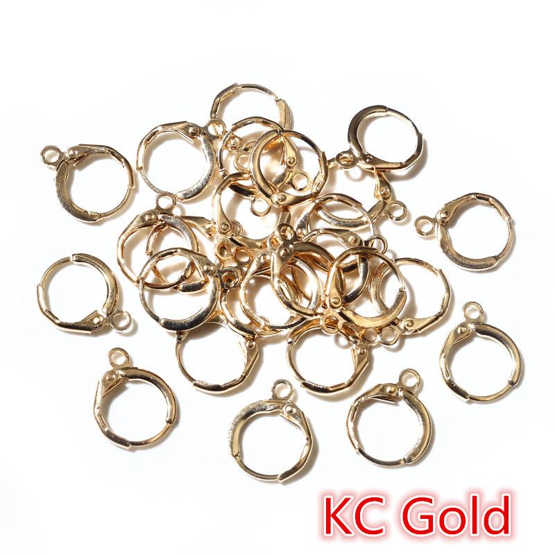 

30pcs 14x12mm Thick French Earring Hooks Wire Clips Bronze Gold Silver Color DIY Jewelry Making Findings Accessories