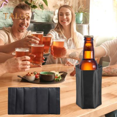 Wine Cooler Ice Bag Portable Quick Frozening Gel Foldable Fastener Tape Universal Outdoor Picnic Beer Bottle Chiller Drink Beverage Champagne