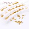 18K Gold Plated Brass Metal Water Drop Pendant End Beads For Tail Extender Chain DIY Jewelry Making Supplies Accessories