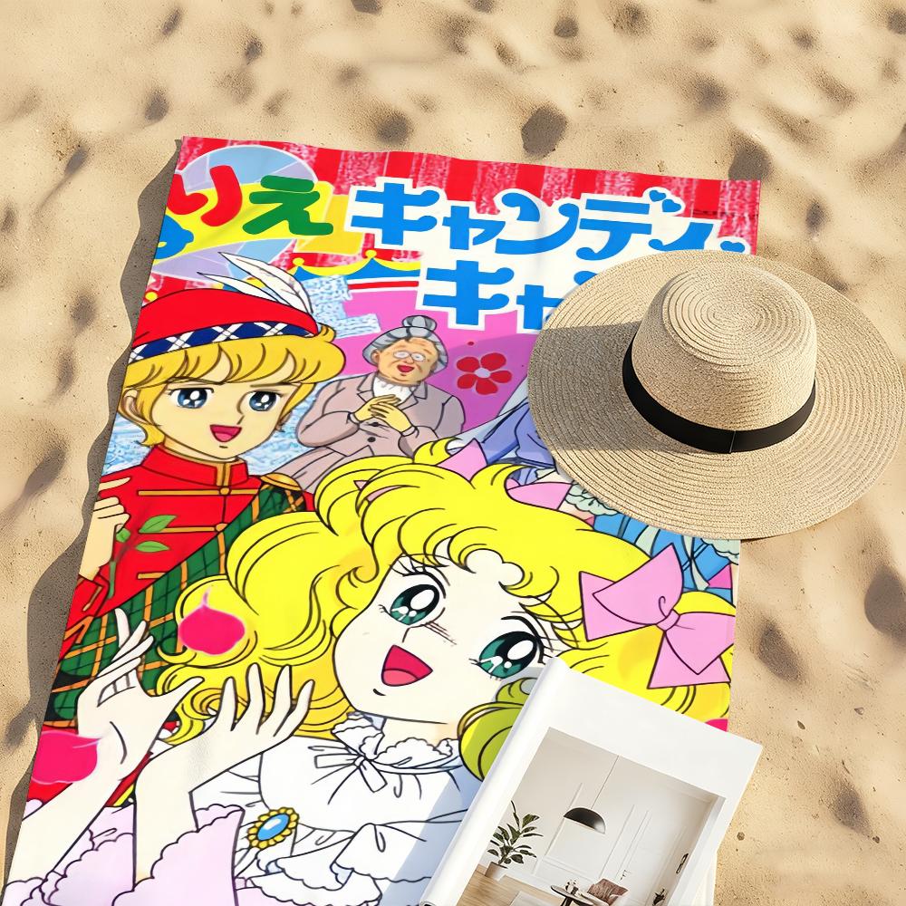 Classic Anime C-Candy Candy Girl Towel Soft Pool Gift For Travel Gym Shower Camping Quick Dry Sports Large Beach Towels