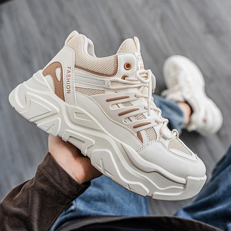 New Men's Fashion Casual Low Top Sports Shoes Students Thick Sole Comfortable Sneakers Boys Male Classic Breathable Basketball Shoes