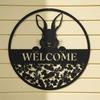 Custom Rabbit Metal Sign for Garden Wall Art Porch Decor Easter Outdoor Gift
