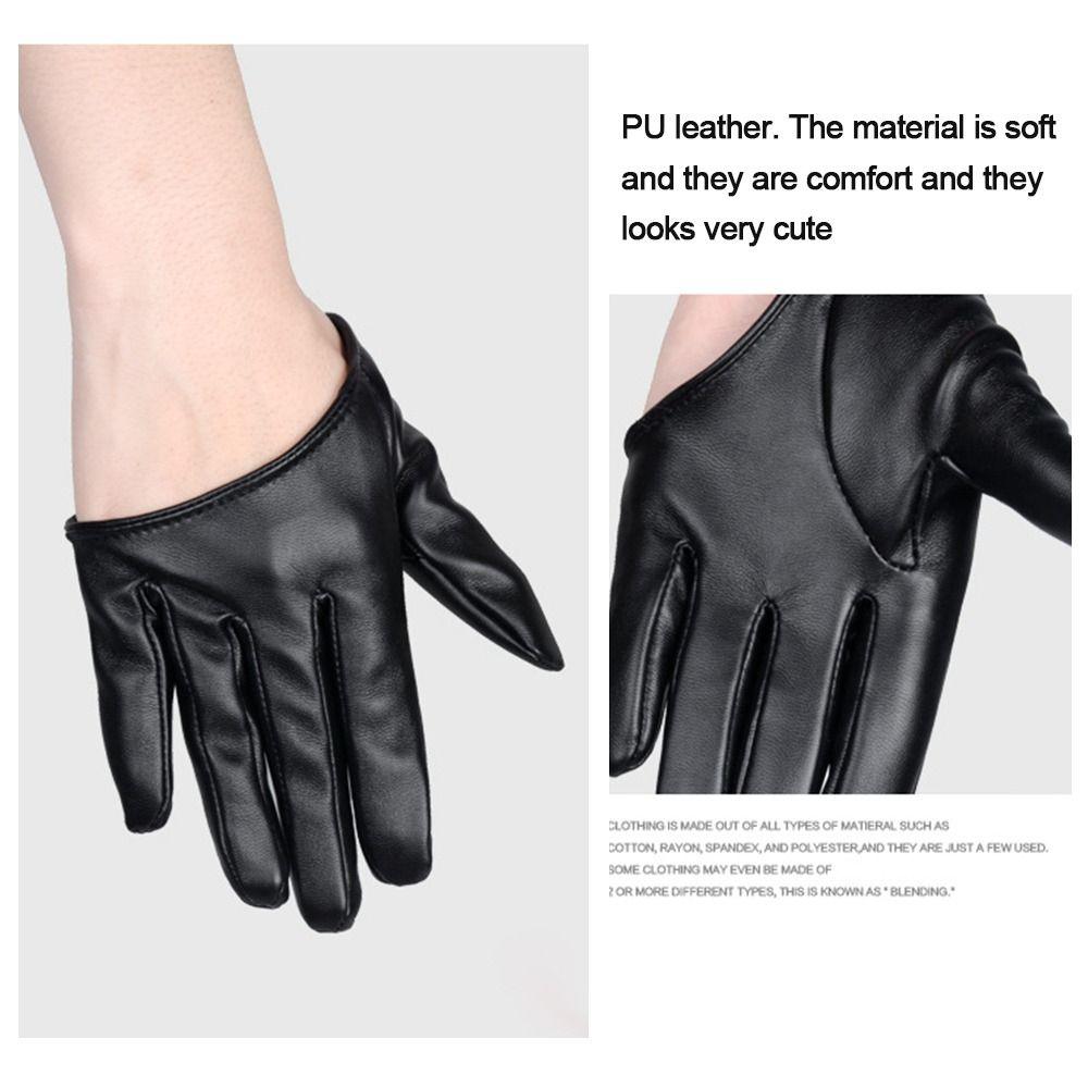 Performance Fäustlinge Damen Autofahren Kleid PU Leder Handschuhe Fünffingerhandschuhe Cosplay Fäustlinge