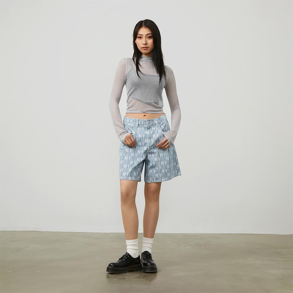 New MLB Casual Shorts Unisex Light Blue 3FDPM0243-50BLL