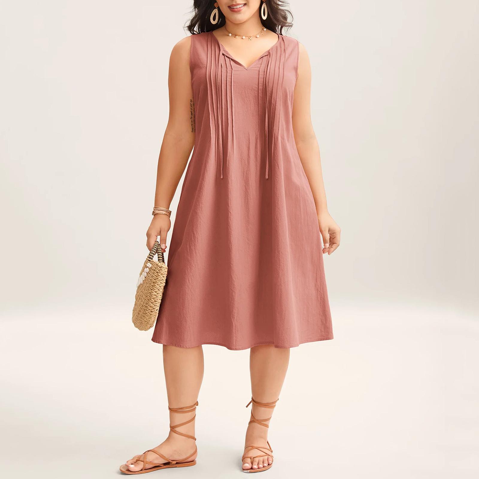 

Women s Fashion ,Color Casual Dress XXL рожевий