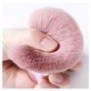 2-Piece Dual-Use Pink Soft Cosmetic Nail Art Brushes for Powder, Makeup, Face Foundation, Nail Dust, Cleaning, Acrylic Dipping, Powder, UV Gel