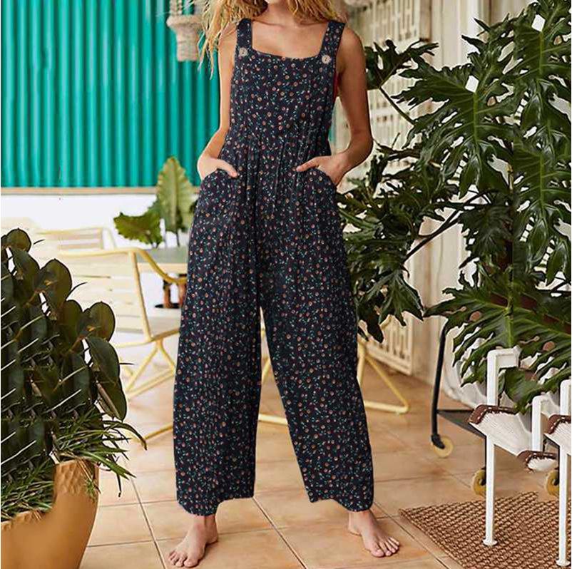 Women's Loose Side Pocket Overalls - 14 Colors & 5 Sizes, Spring/Summer 2021