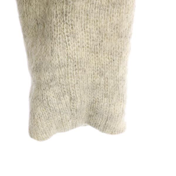 VINTAGE 70s knit coat L Gray Women Used