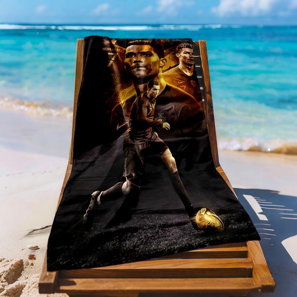 Cristiano Ronaldo Beach Towel Super Soft Microfiber Quickdry Fabric Comfortable Lightweight
