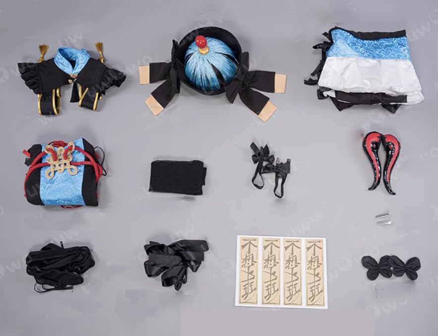 Lavender Ganyu Cosplay Costume, Christmas Halloween Costume, Zombie, Size M