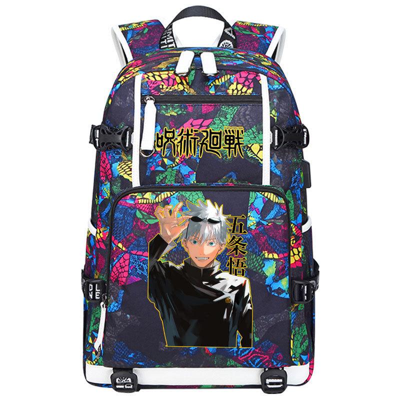 Bag Anime Peripheral Five Wushu Second Dimensional Backpack for Junior High School Students and Elementary School Students Large Capacity Backpack