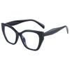 New Fashion Cat Eye Glasses Trendy Personalized Contrast Color Stitching Anti-Blue Light Glasses