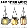 Solar Lantern Led Light Daylight Sensor Garden Lamps Lights Outdoor Waterproof Landscape Iron-art With Durable Chain Decor