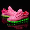 Women Unisex Men Breathable Sneakers Soft Strappy Athletic Led Light Shoes