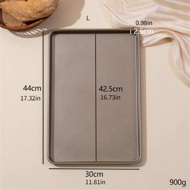 Heat Restaurant Carbon Steel Baking Tray Nonstick Layer Rectangular Cooking Plate Pan Cookie Sheet For High Heat Oven