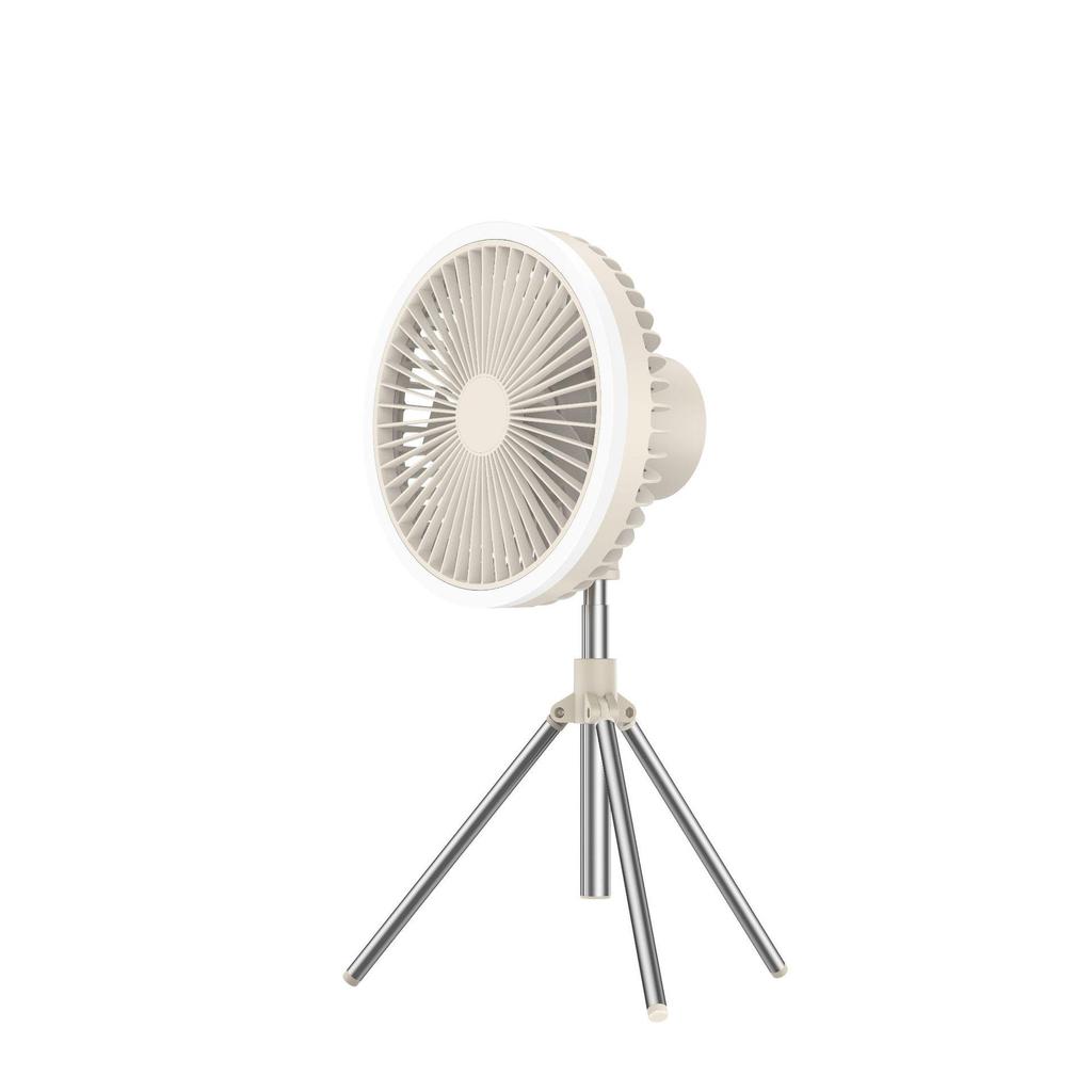 Smart Multi-functional Tripod Fan with Colorful Lights for Outdoor Camping