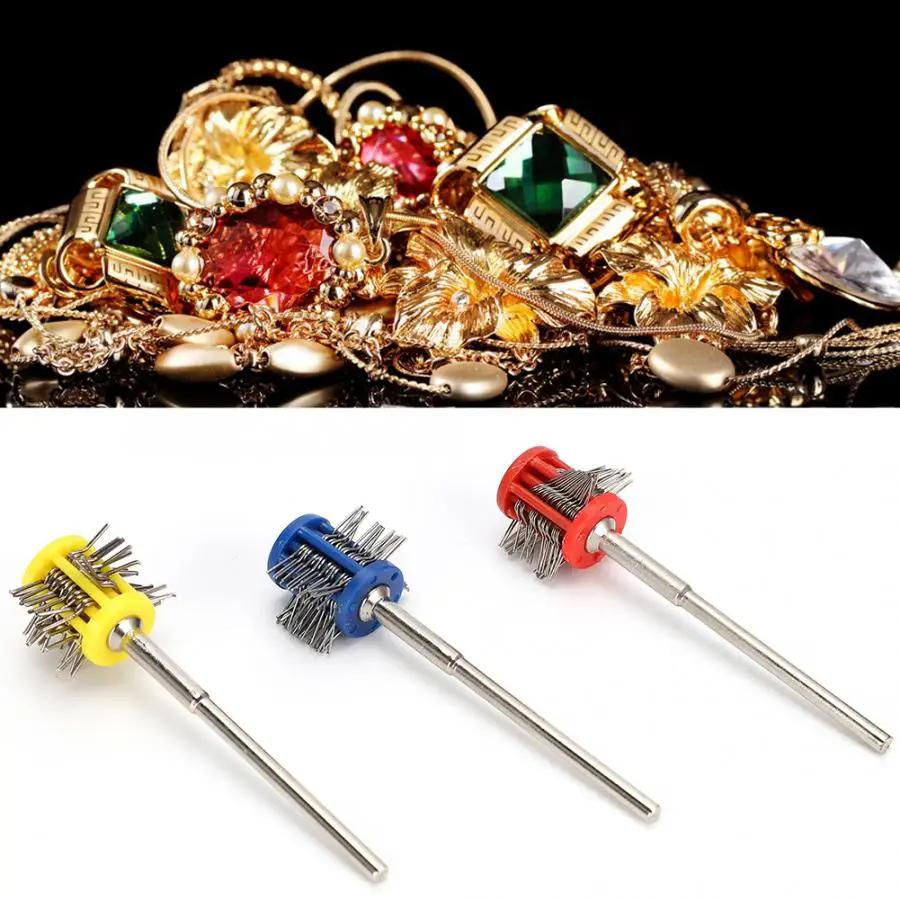 Perii Pro Texturning cu Mâner  Granulație de Lustruire Montată Perie de Sârmă Mată Lustruire Bijuterii Granulație  Unelte DIY pentru Confecționarea Bijuteriilor