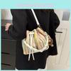 Stylish Mini Crossbody Bag Women's Trendy 2024 New Canvas Bag White