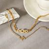 Euro-American Ins Style Micro-pave Bracelet for Women, High-end Zircon Jewelry, Niche Design Titanium Steel Accessories