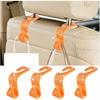 4PCS Bling Car Seat Headrest Hook, Crystal Rhinestone Backseat Hanger Organizer for Purse Handbag Umbrella, Shiny Auto Interior Seat Back Storage