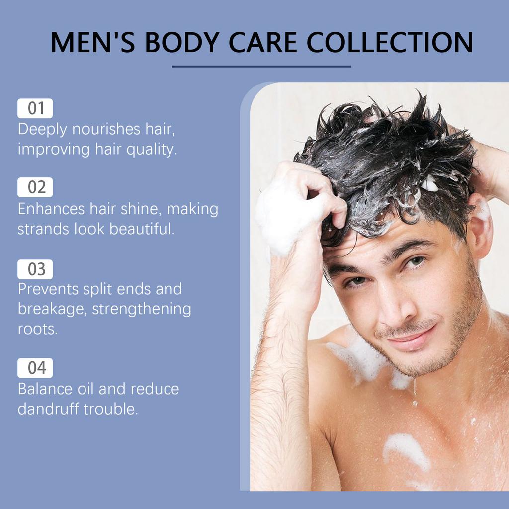 Conjunto de Cuidados Corporais Masculinos East Moon Gel de Banho Hidratante e Refrescante Shampoo Loção