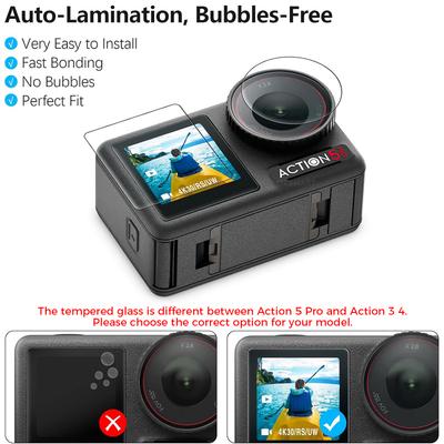 For DJI Osmo Action 5 Pro 4 3 Screen Protector Tempered Glass Film Lens Cover Cap Bag Case for DJI Action 4 5Pro Accessories