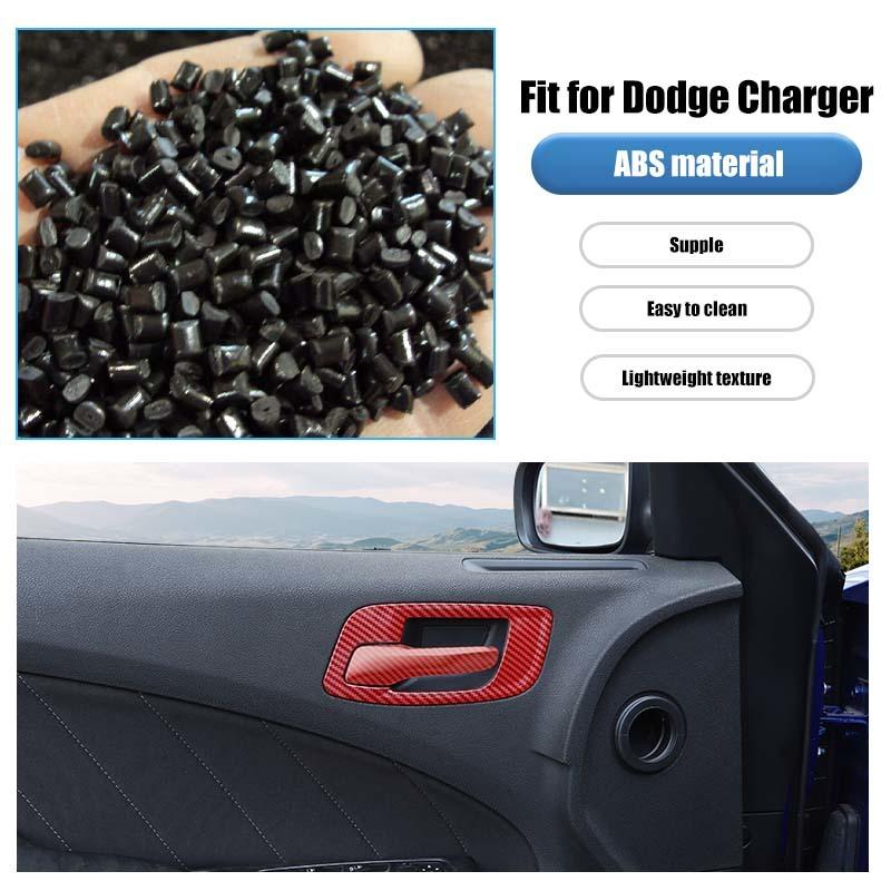  ABS Interior Door Handle Decoration Protective Cover Sticker Fit For Dodge Charger For 300C 2011 Up Exterior Accessories