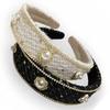 Camellia Pearl Flower Check Classic Tweed Hair Band